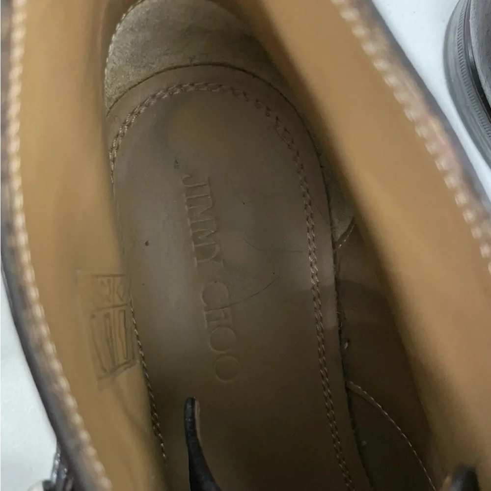 JIMMY CHOO Made in Italy Double Monk Strap Leather Boot‎ in Brown 44 US 11 $1095